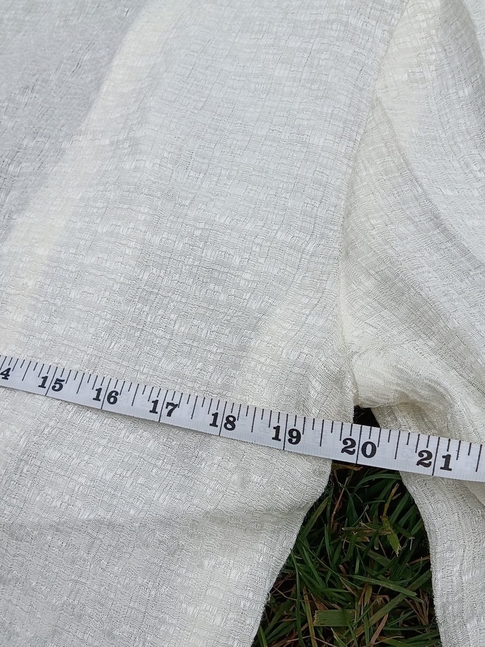 Vintage Textured Gauze Duster Jacket White Open Front Boho Artsy Layering Piece - Picture 4 of 14